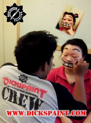 Face Painting Cartoon Character Pucca Sudirman jakarta